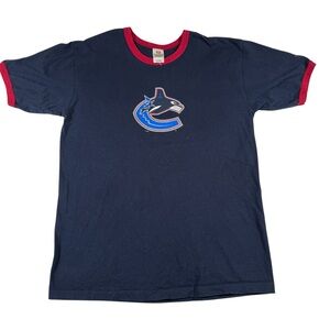 Vintage Y2K Vancouver Canucks Ringer Tee L